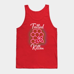 Tatted Kitten Red Tank Top